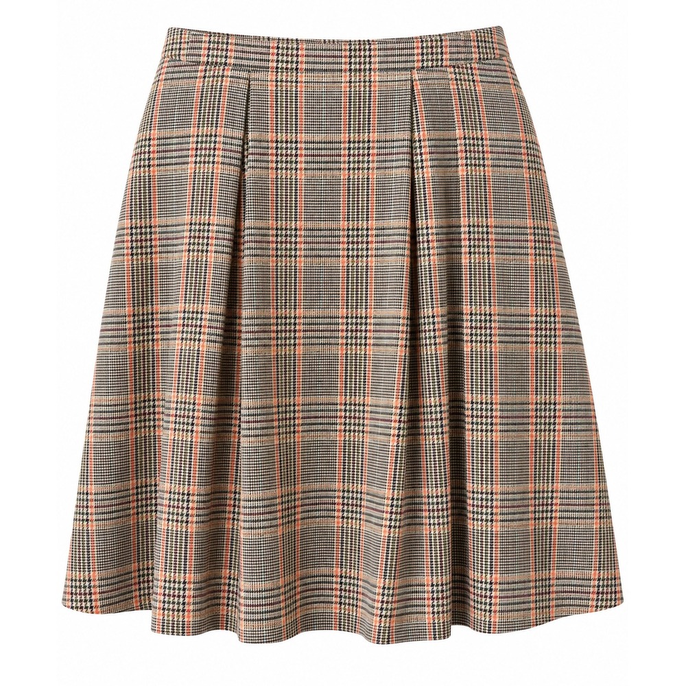 Lauren Ralph Lauren Size 10 Plaid Wool Blend Pleated A-Line Skirt